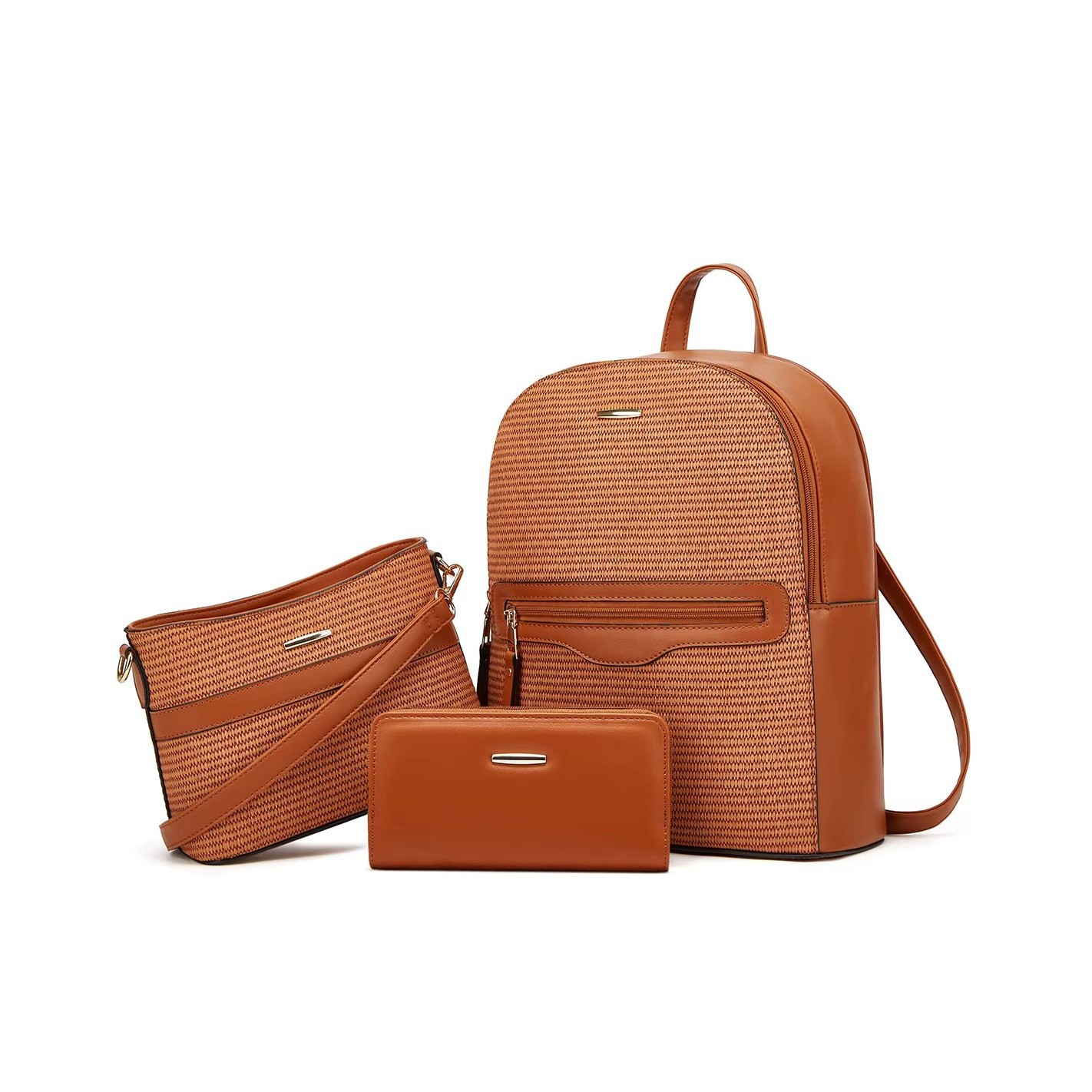 Γυναικείο σετ Σακίδιο πλάτης/τσάντα χειρός/πορτοφόλι Cardinal zm998 coffee